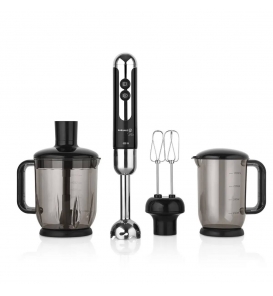 KORKMAZ İndirimli Küçük Ev Aletleri Korkmaz A447-12 Mia Mega Blender Set Siyah/Krom