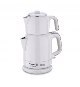 KORKMAZ İndirimli Küçük Ev Aletleri Korkmaz A331-08 Çaytema Elektrikli Çaydanlık Vanilya