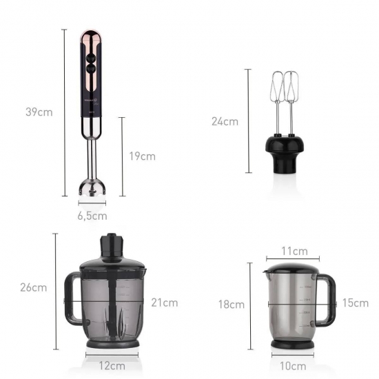 Korkmaz A447-15 Mia Mega Blender Set Deluxe