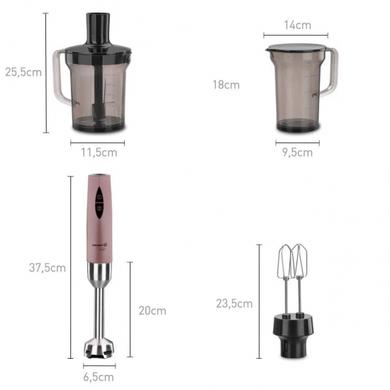 Korkmaz A445-05 Vertex Mega Blender Set R.Gold