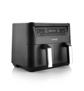 SCHAFER İndirimli Küçük Ev Aletleri Schafer Fit Fry Dual Dijital Airfryer Fritöz Siyah