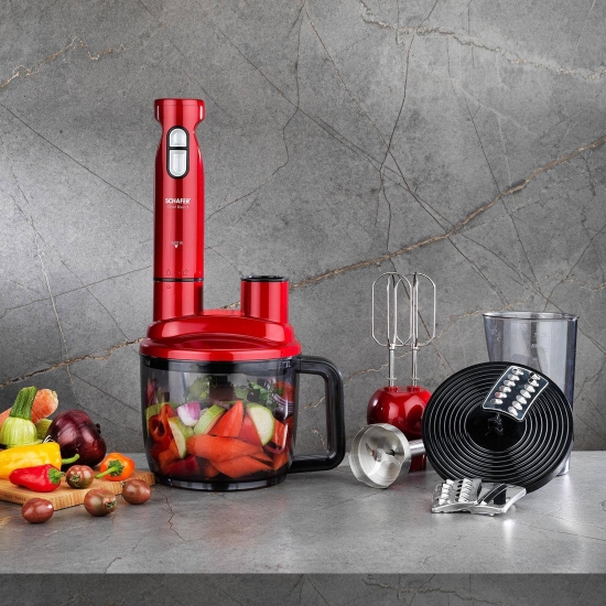 Schafer Chef Blend Mega Blender Seti Kırmızı