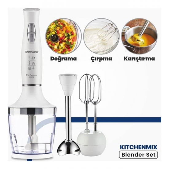 Goldmaster IN-6140W Chenmix Beyaz Blender Seti