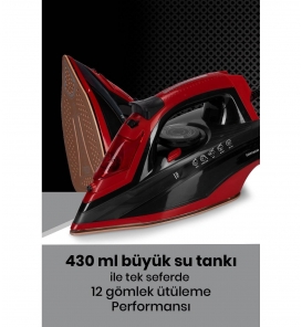 GOLDMASTER İndirimli Küçük Ev Aletleri Goldmaster GM-7618K Airjet Ütü Kırmızı