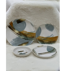 GLAZZE Yemek Takımı Glazze Lizbon Yemek Takımı 24 Parça