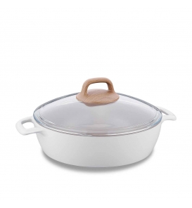 KORKMAZ Tencere Ve Tava Korkmaz A2982 Gusto Seramik Kısa Tencere 26X7