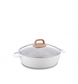 KORKMAZ Tencere Ve Tava Korkmaz A2981 Gusto Seramik Kısa Tencere 24X6,5