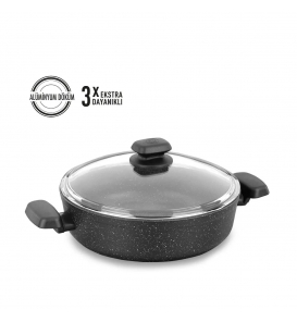 KORKMAZ Tencere Ve Tava Korkmaz A1345 Ornella Kısa Tencere 28X7,5