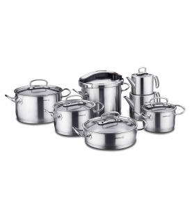 KORKMAZ Tencere Ve Tava Korkmaz A1757 Proline 14 Parça Hiper Set