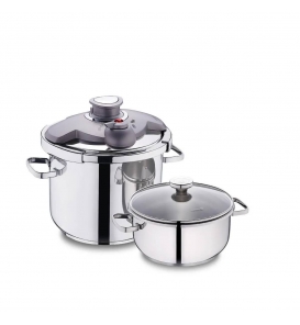 KORKMAZ Tencere Ve Tava Korkmaz A175 Aqua 4 Parça Düdüklü Tencere