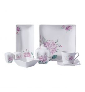 KORKMAZ Kahvaltı Takımı Korkmaz A8675 Link Color 28 Parça Kahvaltı Takımı Kare