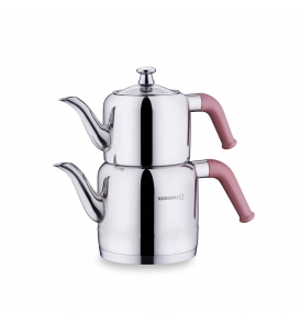 KORKMAZ Çaydanlık Korkmaz A189-03 Riva Çaydanlık Takımı Rosegold