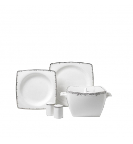 KORKMAZ Yemek Takımı Korkmaz A8424 Bone Sel. 60 Parça Yemek Takımı Kare