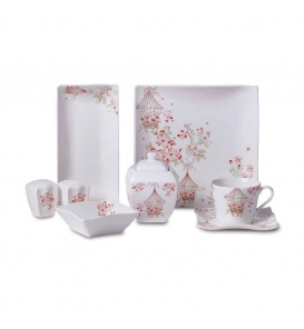 KORKMAZ Kahvaltı Takımı Korkmaz A8588 Link Coll. 28 Parça Kahvaltı Takımı Kare