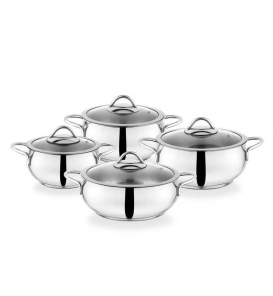 SCHAFER Tencere Setleri Schafer Cookhaus Çelik Tencere Seti 8 Parça