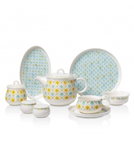 KORKMAZ Porselen Korkmaz A8724 Aşiyan Coll. 30 Parça Kahvaltı Takımı