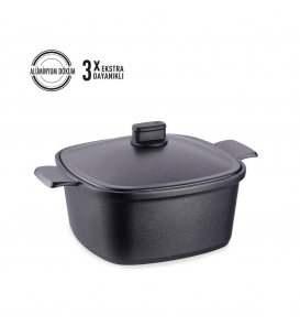 KORKMAZ Tencere Ve Tava Korkmaz A2583 Casterra Kare Döküm Tencere