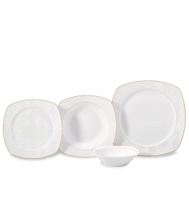 KORKMAZ Yemek Takımı Korkmaz A8133 Mona Coll. 60 Parça Yemek Takımı Kare