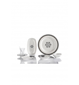 SCHAFER Kahvaltı Takımı Schafer Sharon Siyah Kahvaltı Takımı 32 Parça