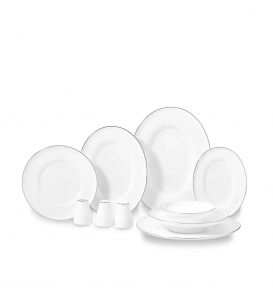 KORKMAZ Yemek Takımı Korkmaz A8171 Bella Coll. Platin Yemek takımı 60 Parça