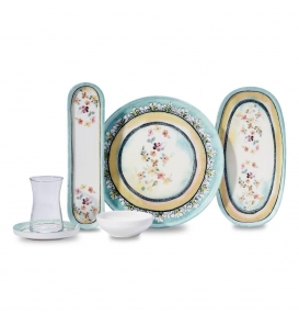 KORKMAZ Kahvaltı Takımı Korkmaz A8687 Luna Coll. 26 Parça Kahvaltı Takımı