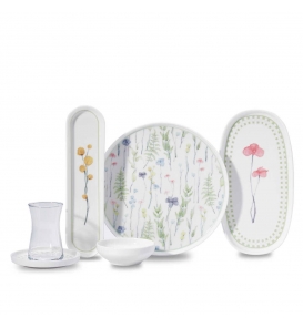 KORKMAZ Kahvaltı Takımı Korkmaz A8688-1 Luna Coll. 25 Parça Kahvaltı Takımı