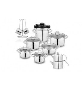SCHAFER Tencere Setleri Schafer Jewel Çelik Tencere Seti 18 Parça