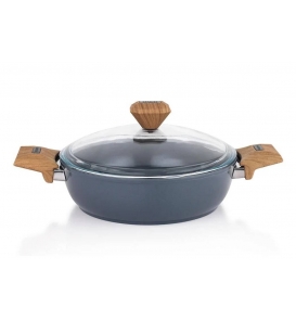 SCHAFER Tencere Ve Tava Schafer Fiesta Seramik Siyah 24 Cm Basık Tencere