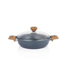 SCHAFER Tencere Ve Tava Schafer Fiesta Seramik Siyah 26 Cm Basık Tencere