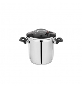 SCHAFER Tencere Ve Tava Korkmaz Cooky Düdüklü Tencere 7 Litre Siyah/Füme