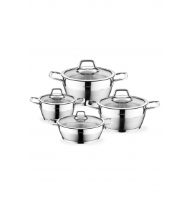 SCHAFER Tencere Setleri Schafer Vals Çelik Tencere Seti 8 Parça