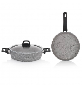 SCHAFER Tencere Ve Tava Schafer Eternal Gri 26 Cm Tencere Tava Seti