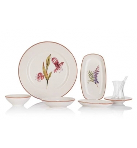 SCHAFER Kahvaltı Takımı Schafer Sharon Çiçekli NO3 Kahvaltı Takımı 32 Parça