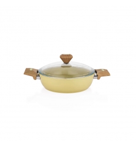 SCHAFER Tencere Ve Tava Schafer Fiesta Seramik Yeşil 24 Cm Basık Tencere