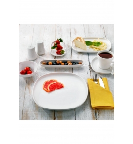 SCHAFER Kahvaltı Takımı Schafer Favor Beyaz Kahvaltı Takımı 36 Parça