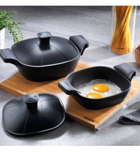 SCHAFER Tencere Ve Tava Schafer Felsen 2 Li Döküm Sahan Seti