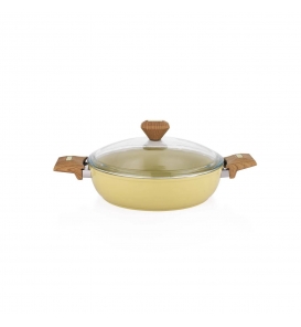 SCHAFER Tencere Ve Tava Schafer Fiesta Seramik Yeşil 26 Cm Basık Tencere