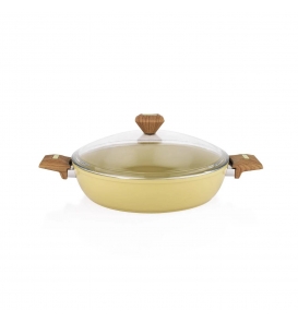 SCHAFER Tencere Ve Tava Schafer Fiesta Seramik Yeşil 30 Cm Basık Tencere