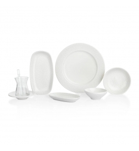 SCHAFER Kahvaltı Takımı Schafer Sharon Beyaz Kahvaltı Takımı 32 Parça