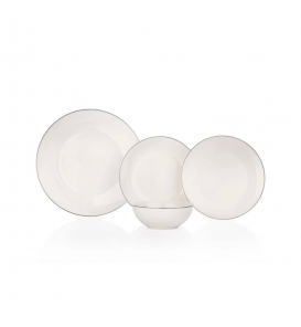 SCHAFER Yemek Takımı Schafer Melina Platin Yemek Takımı 24 Parça