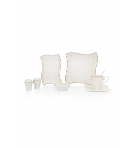 SCHAFER Kahvaltı Takımı Schafer Twist Gri Kahvaltı Takımı 32 Parça