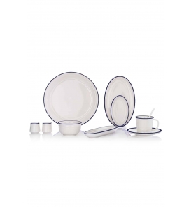 SCHAFER Kahvaltı Takımı Schafer Bianca Lacivert Kahvaltı Takımı 36 Parça