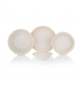 SCHAFER Yemek Takımı Schafer Nostalgia Krem Yemek Takımı 24 Parça