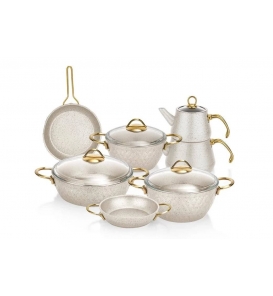 SCHAFER Tencere Setleri Schafer New Range Beyaz Tencere Seti 11 Parça