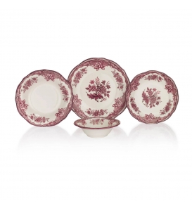 SCHAFER Yemek Takımı Schafer Carna Bordo Yemek Takımı 24 Parça