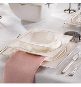 SCHAFER Yemek Takımı Schafer Glamor Nova Plt 02 60 Parça Yemek Takımı