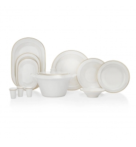 SCHAFER Yemek Takımı Schafer Tılsım Timeless Gold02 Yemek Takımı 60 Parça