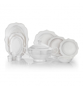 SCHAFER Yemek Takımı Schafer Laura Platin 60 Parça Yemek Takımı