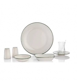 SCHAFER Kahvaltı Takımı Schafer Meghan Yeşil Kahvaltı Takımı 32 Parça