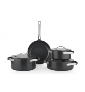 SCHAFER Tencere Setleri Schafer Moonlight Siyah Seramik Tencere Seti